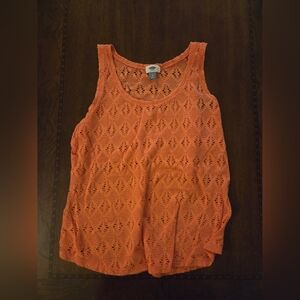 women large coral orange crochet tank Old Navy